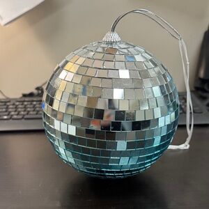 Silver and Blue Disco Ball Party Decoration